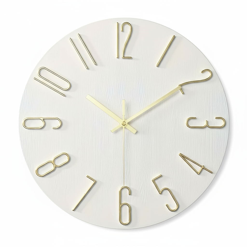 Zenora 12-Inch Modern Farmhouse Wall Clock