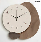 Zenora Modern Morandi Style Minimalist Wood Wall Clock