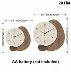 Zenora Modern Morandi Style Minimalist Wood Wall Clock