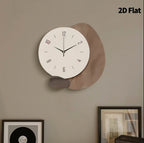 Zenora Modern Morandi Style Minimalist Wood Wall Clock