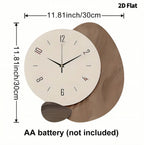 Zenora Modern Morandi Style Minimalist Wood Wall Clock