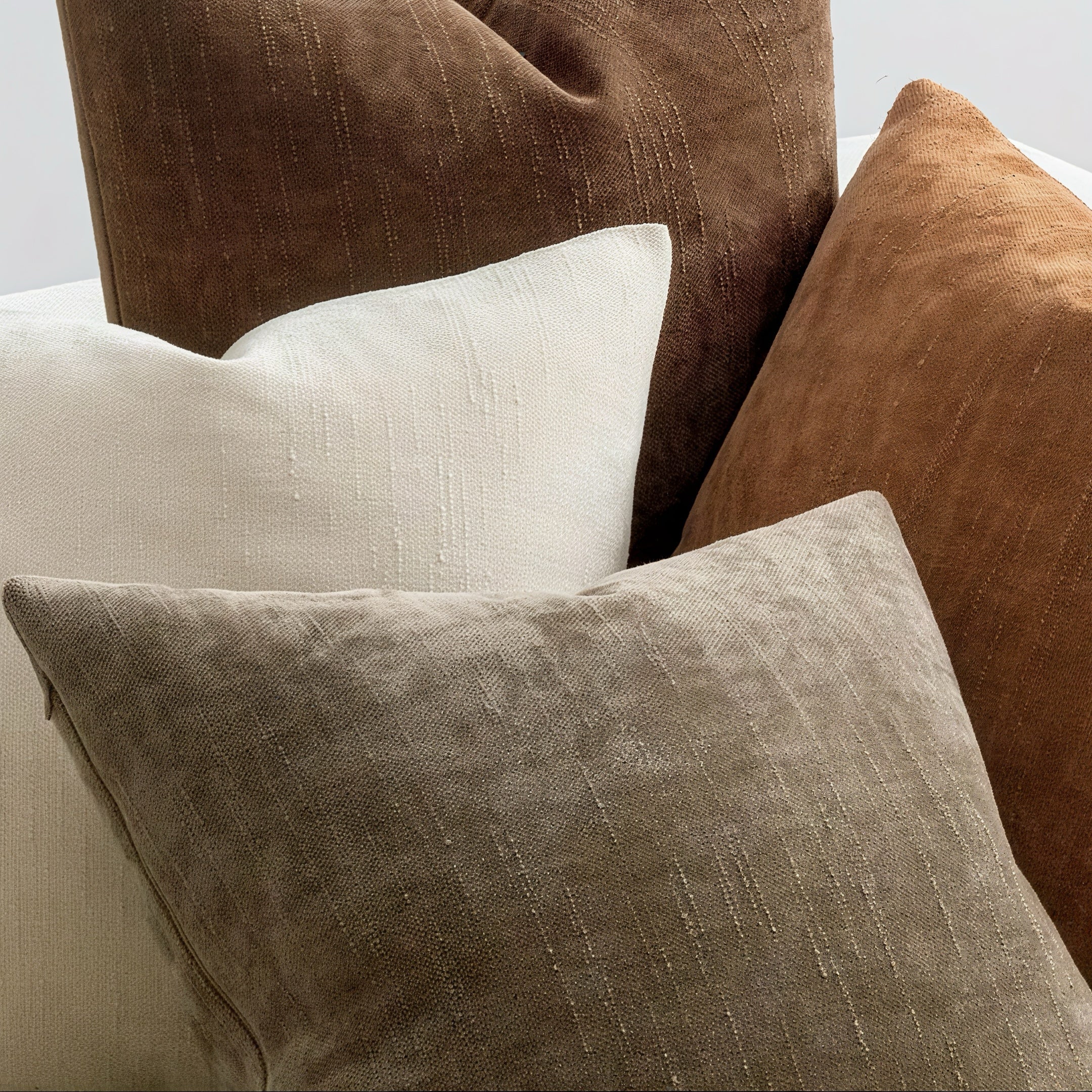 Zenora 4-Piece Neutral Chenille Pillowcase Set