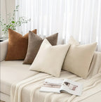 Zenora 4-Piece Neutral Chenille Pillowcase Set