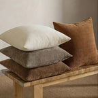 Zenora 4-Piece Neutral Chenille Pillowcase Set