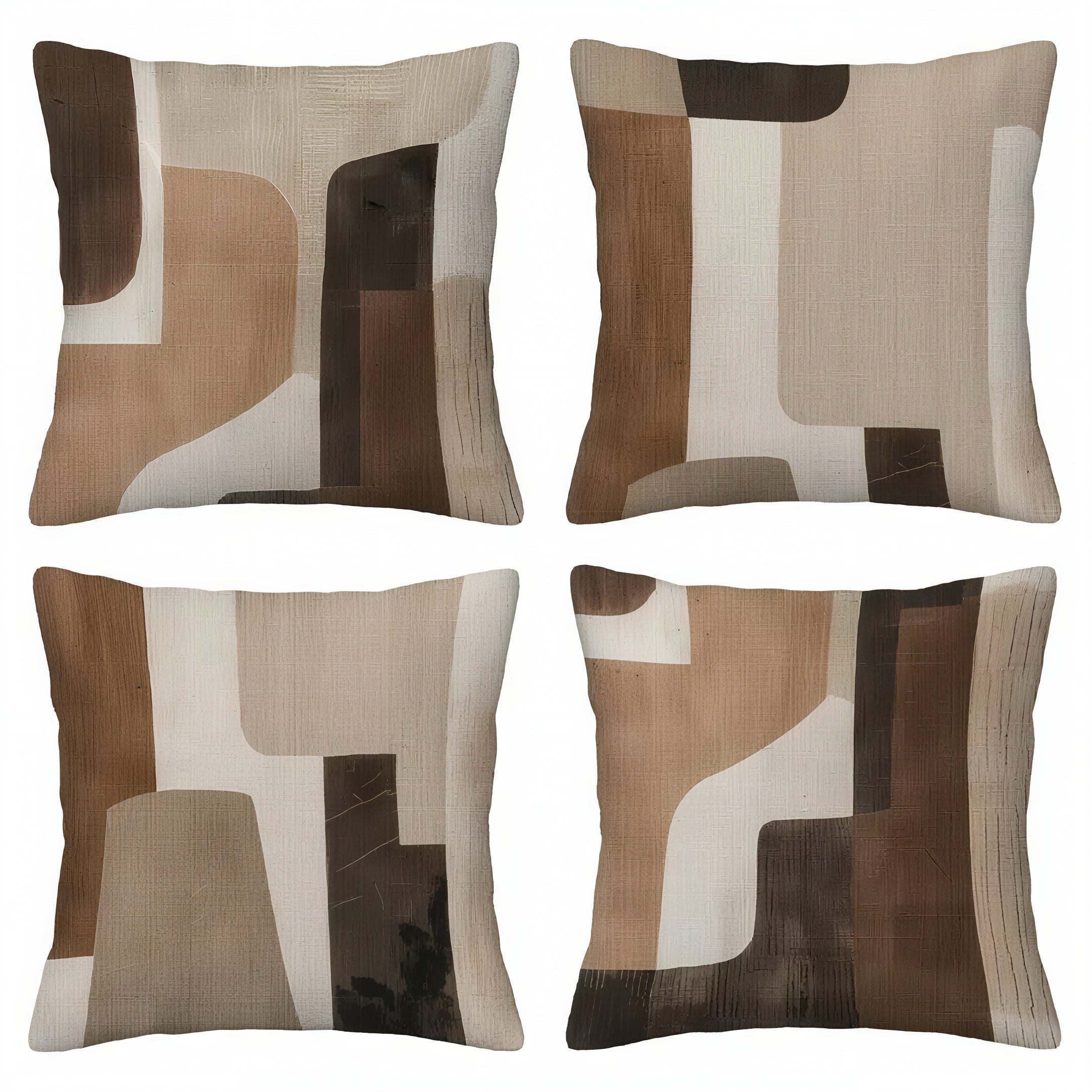 Zenora 4-Piece Modern Abstract Geometric Pillow Cover Set