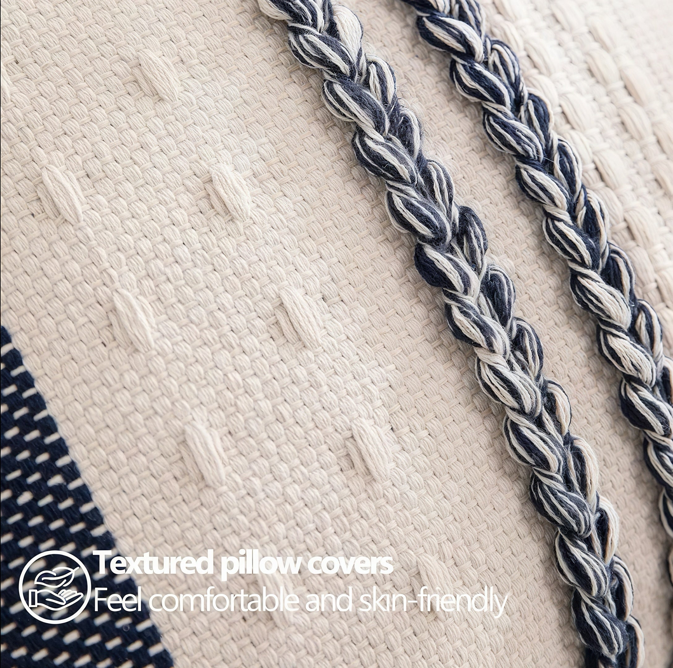 Zenora 2-Piece Bohemian Striped Pillow Cover Set