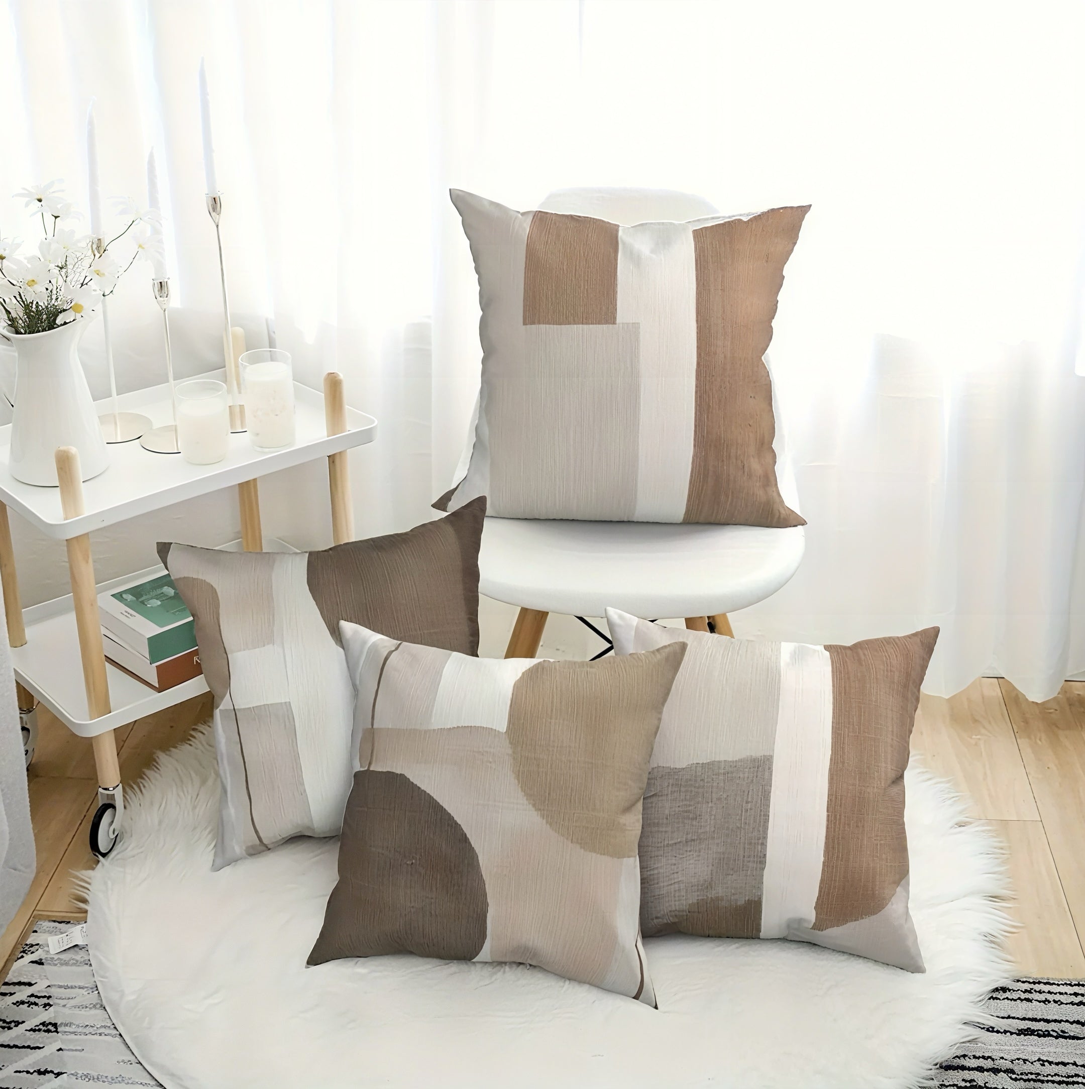 Zenora 4-Piece Bohemian Geometric Pillow Cover Set