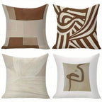 Zenora 4-Piece Morandi Abstract Pillow Cover Set