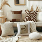 Zenora 4-Piece Morandi Abstract Pillow Cover Set