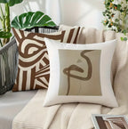 Zenora 4-Piece Morandi Abstract Pillow Cover Set