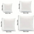 Zenora 4pcs White Square Pillow Core for Sofa or Bed