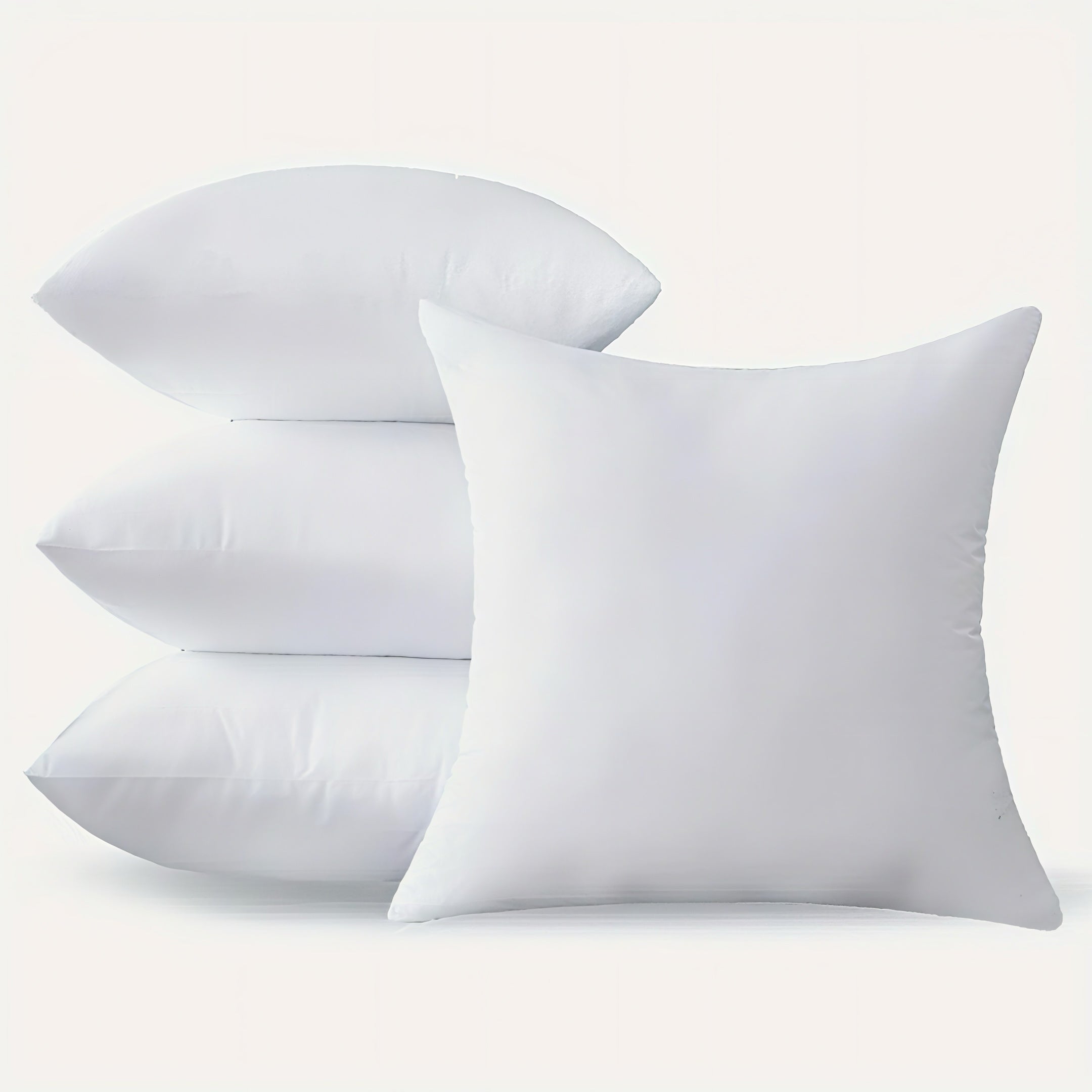 Zenora 4pcs White Square Pillow Core for Sofa or Bed