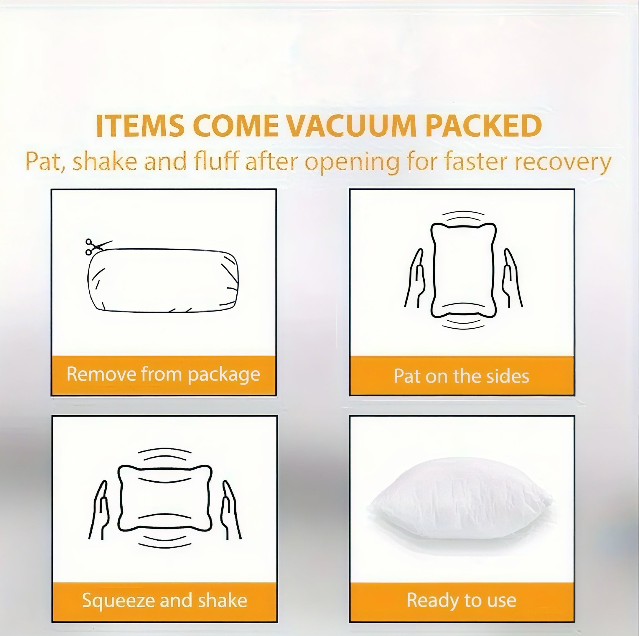 Zenora 4pcs White Square Pillow Core for Sofa or Bed