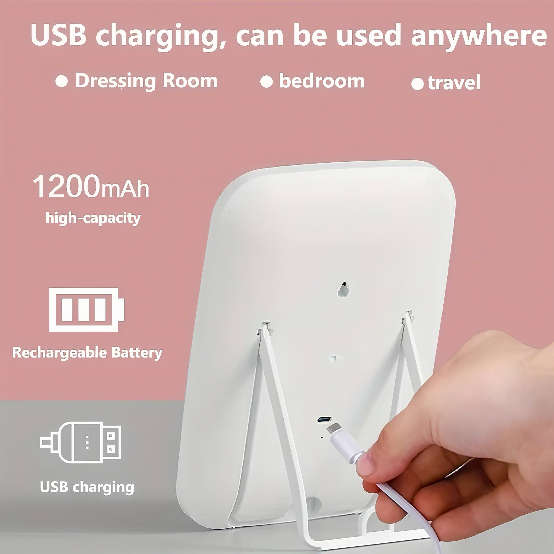 Zenora LumiFold Portable LED Makeup Mirror