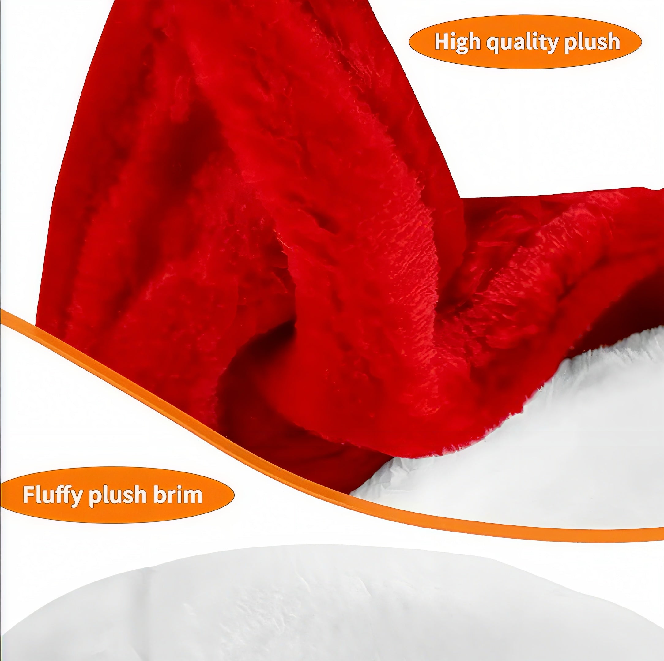 Zenora 6pcs Velvet Thickened Christmas Hats