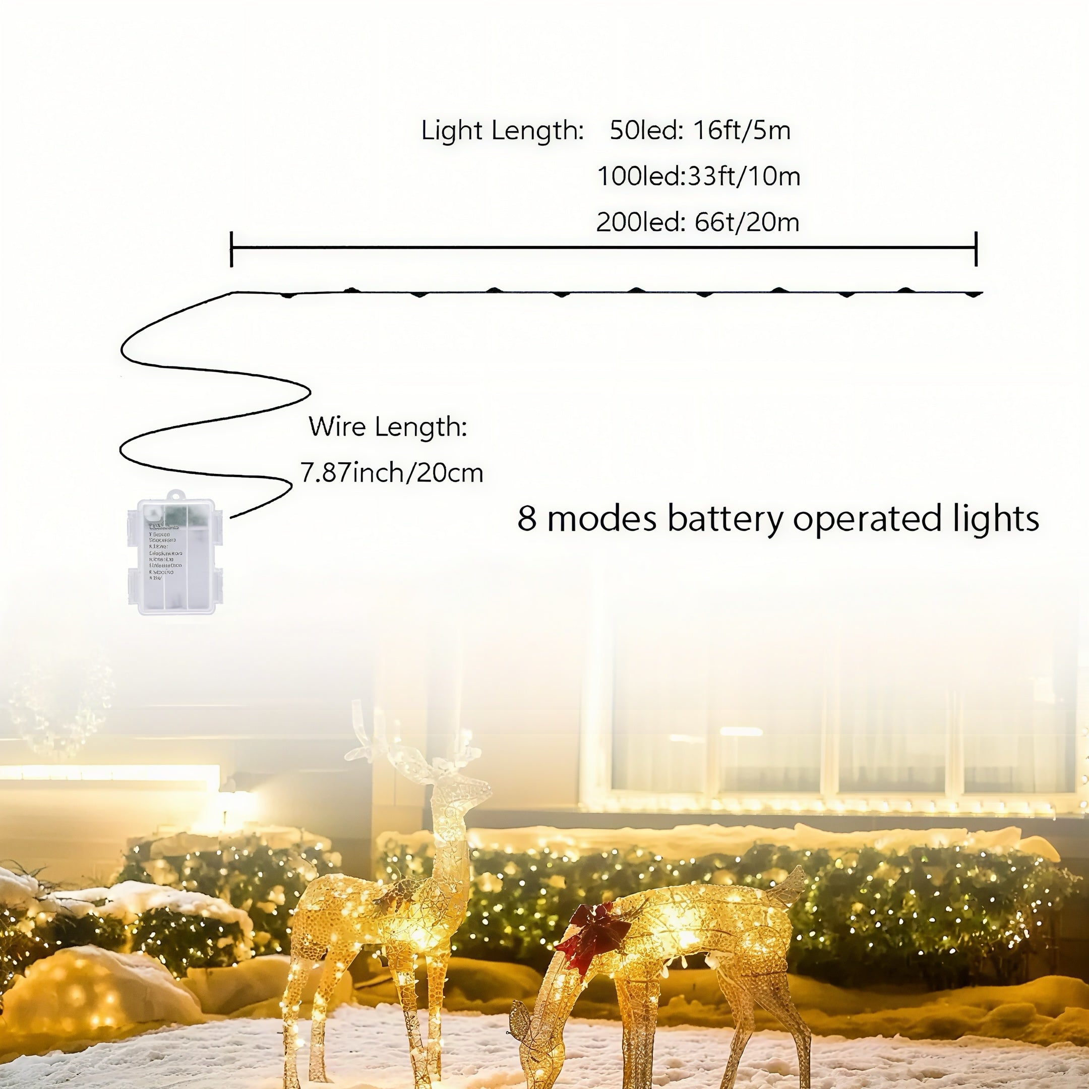 Zenora LumiString™ – 50/100/200 LED Waterproof Battery Fairy Lights