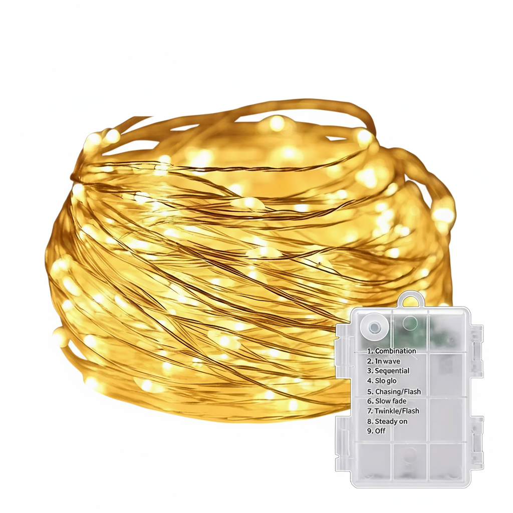 Zenora LumiString™ – 50/100/200 LED Waterproof Battery Fairy Lights