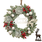 Zenora ReindeerWreath™ – Exquisite Christmas Snowflake & Berry Wreath