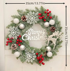 Zenora ReindeerWreath™ – Exquisite Christmas Snowflake & Berry Wreath