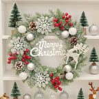 Zenora ReindeerWreath™ – Exquisite Christmas Snowflake & Berry Wreath