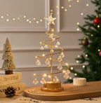 Zenora Christmas Tree Crystal Copper Wire Night Light