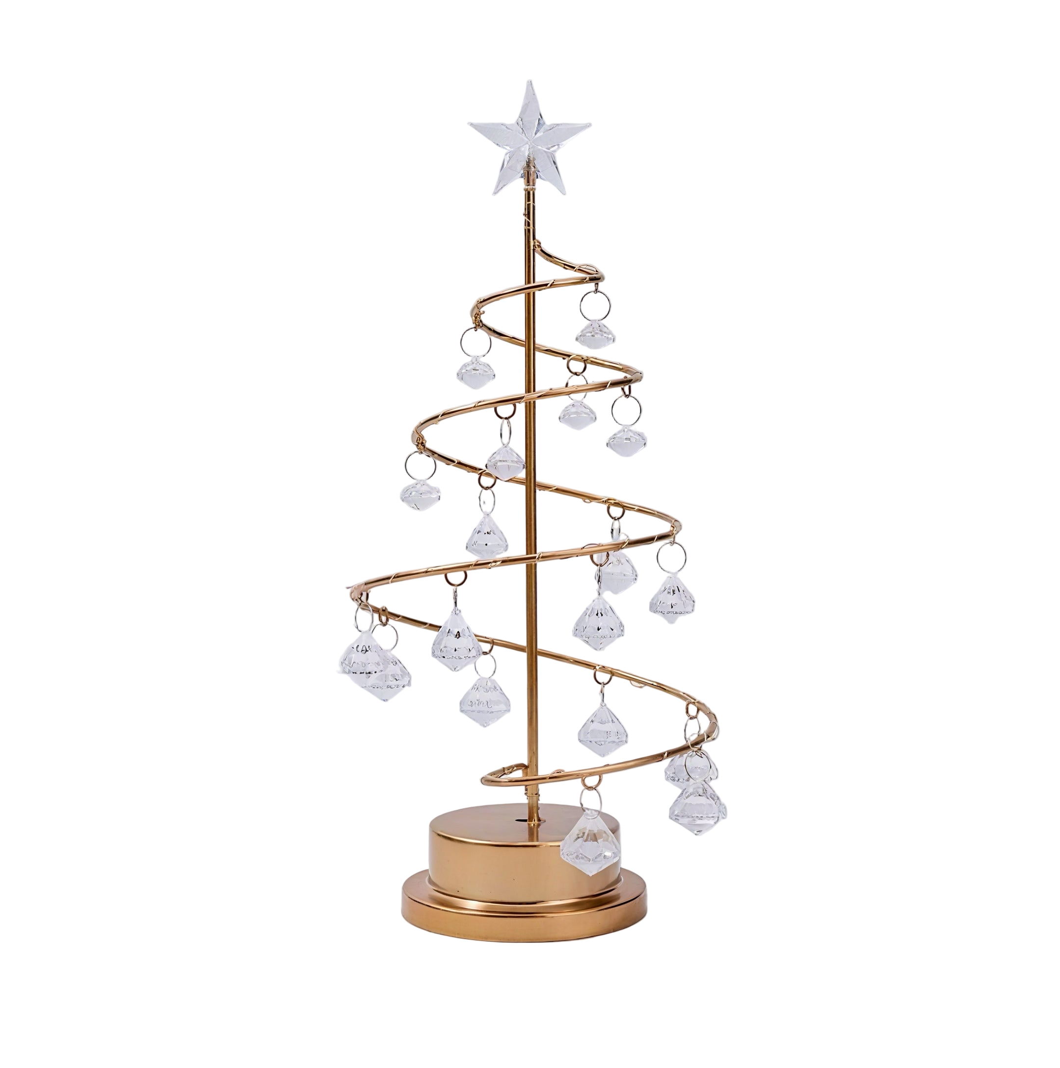 Zenora Christmas Tree Crystal Copper Wire Night Light