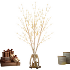 Zenora 2/4pcs 20-LED Warm Glowing Birch Tree Branch Lights