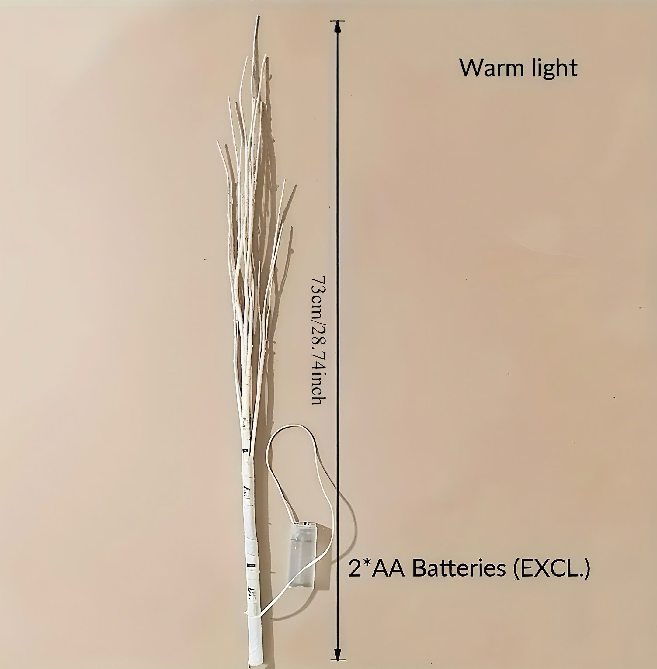 Zenora 2/4pcs 20-LED Warm Glowing Birch Tree Branch Lights