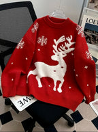Zenora Festive Reindeer Women’s Christmas Sweater