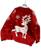 Zenora Festive Reindeer Women’s Christmas Sweater