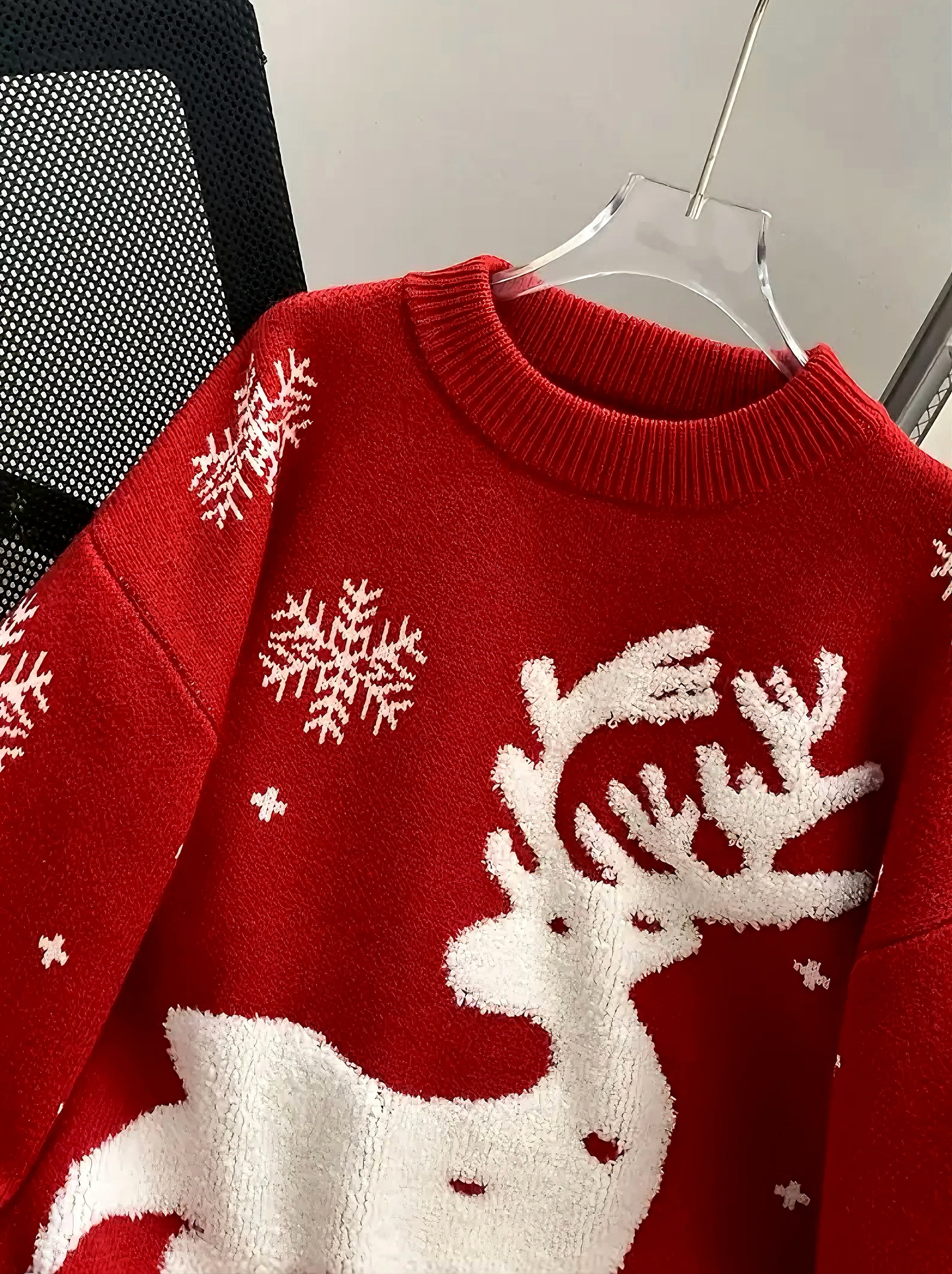 Zenora Festive Reindeer Women’s Christmas Sweater