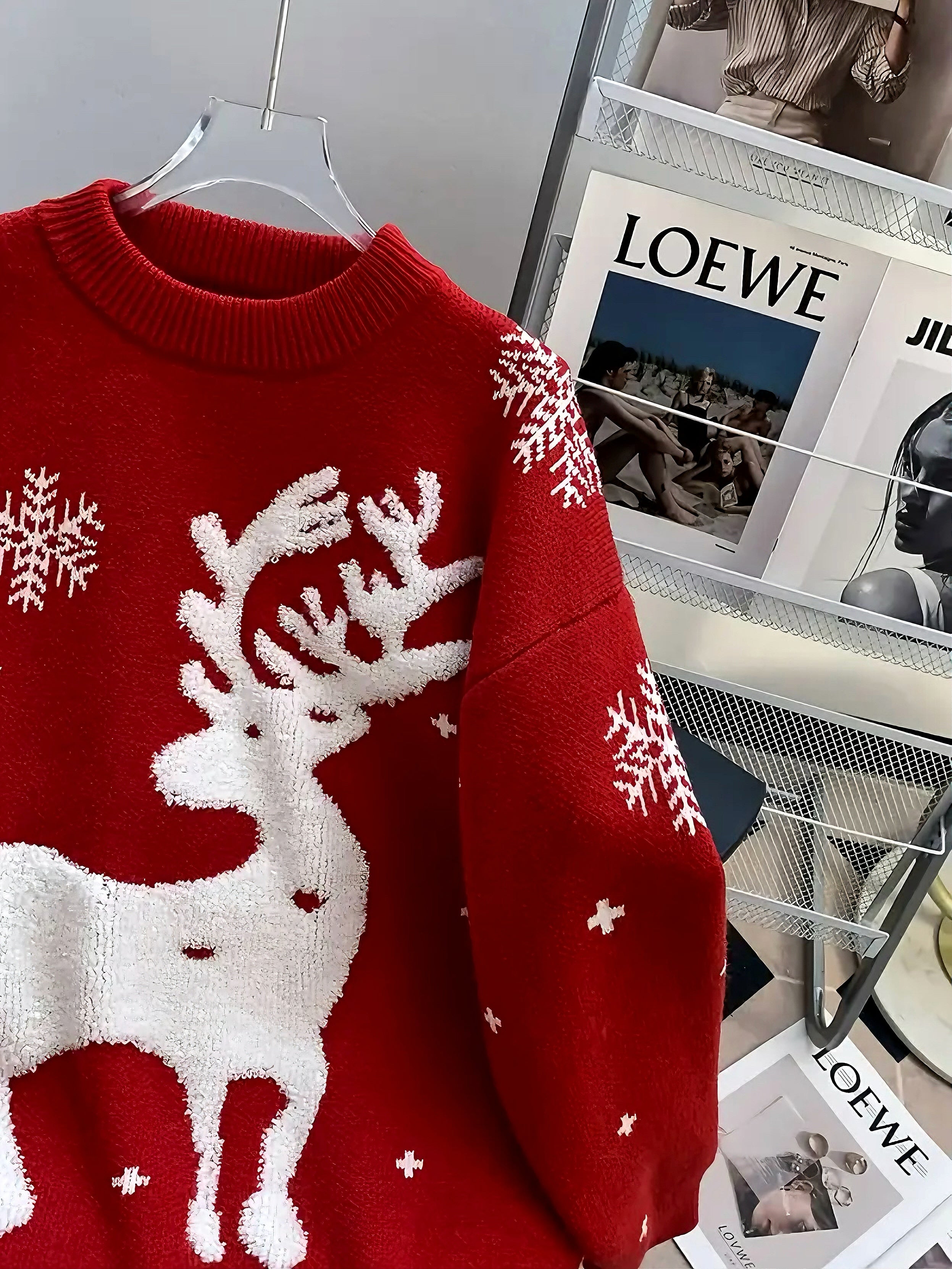 Zenora Festive Reindeer Women’s Christmas Sweater