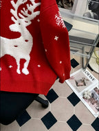 Zenora Festive Reindeer Women’s Christmas Sweater