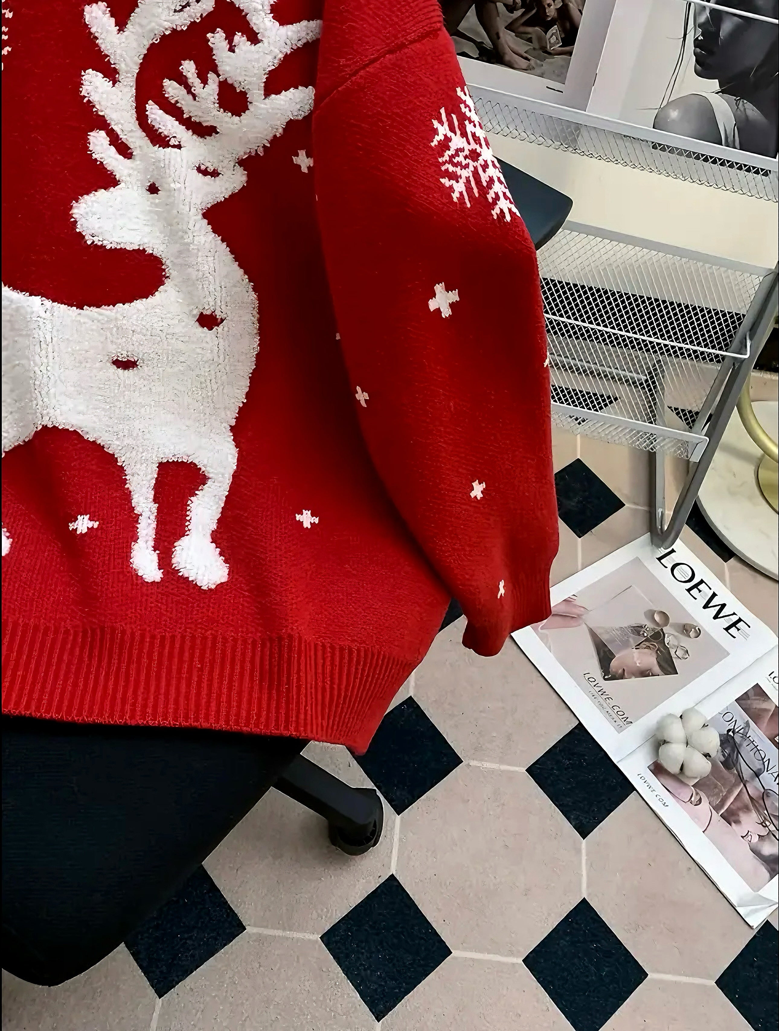 Zenora Festive Reindeer Women’s Christmas Sweater