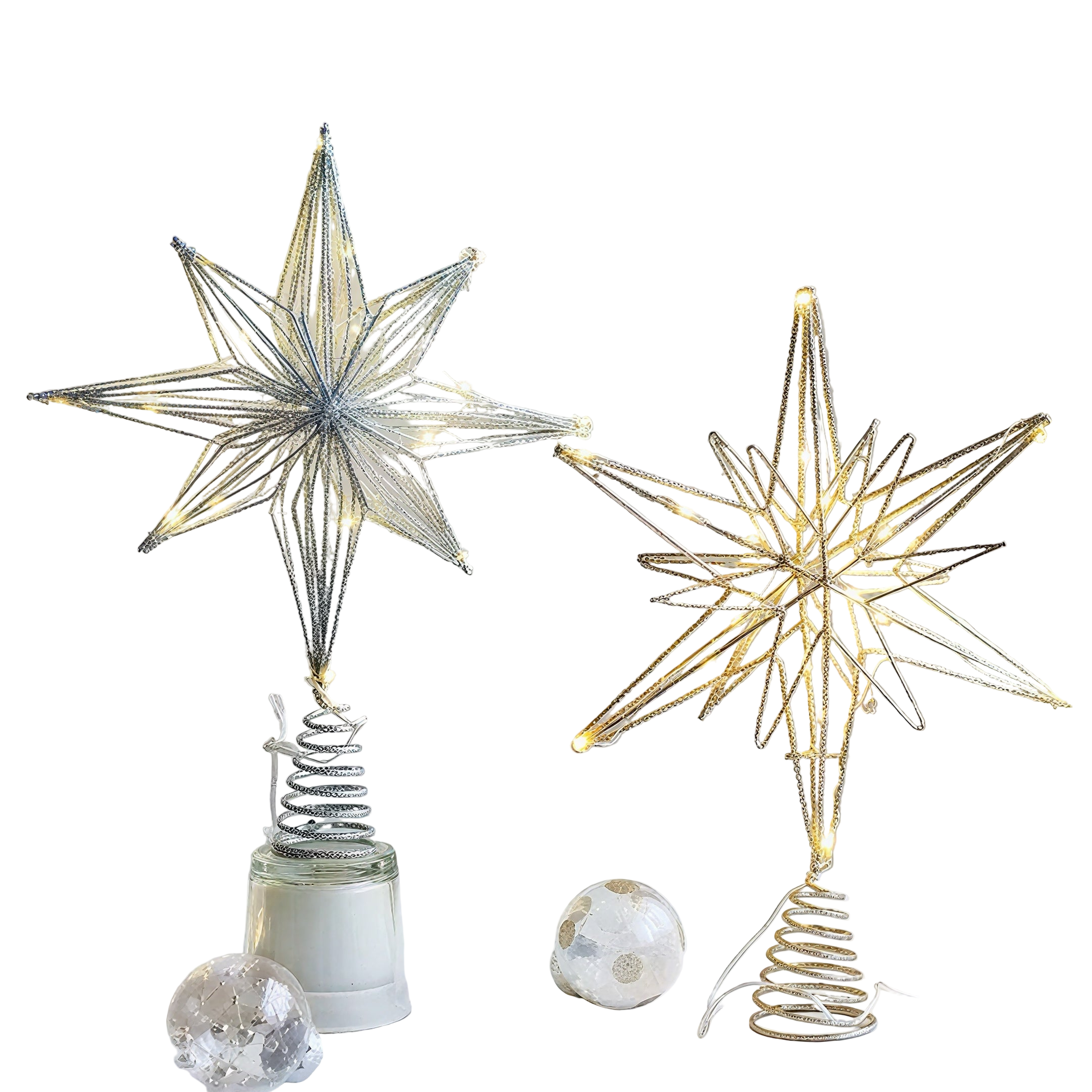Zenora Christmas Tree Topper Star with LED String Lights