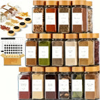 Zenora 12/24pcs Spice Jar Set