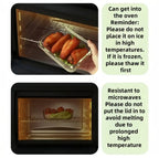 Zenora 3pcs Bamboo Lid Glass Food Storage Containers