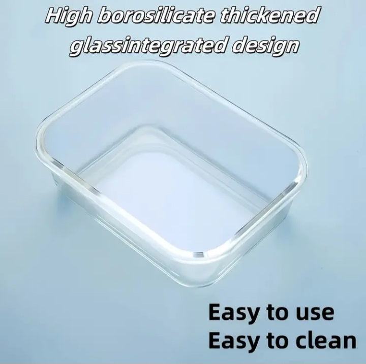 Zenora 3pcs Bamboo Lid Glass Food Storage Containers