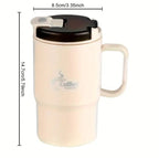 Zenora Stainless Steel Insulated Coffee Cup with Lid & Spoon